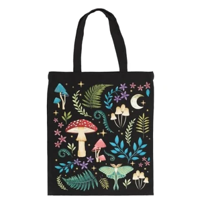 Image of Something Different Wholesale Eco Friendly Cotton Tote Bag with Stylish Dark Forest Print Nature Inspired Woodland for a Sustainable Chic Look