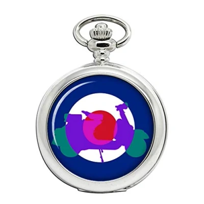 Image of Family Crests Mod Design Vespa Scooter Full Hunter Pocket Watch