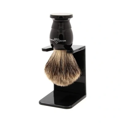 Image of Edwin Jagger English Shaving Brush Best Badger Medium Ebony