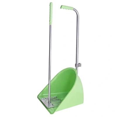 Image of Muck Grabber Stable Mate Manure Collector Long Handle Poop Scoop &amp; Rake Paddock Dock Tidy Ideal for Horse, Pony, Donkey, Dog, Leaves Yard, Stable, Horsebox Garden 80 cm (Pistachio)