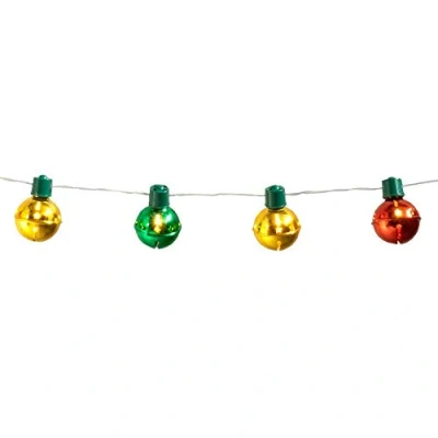 Image of Boland 10235895 String mas 140cm 13447 LED Fairy Lights Bells, Length 140 cm, Battery Type 2 x AA, Decoration, Carnival, Theme Party, Christmas, Multicoloured