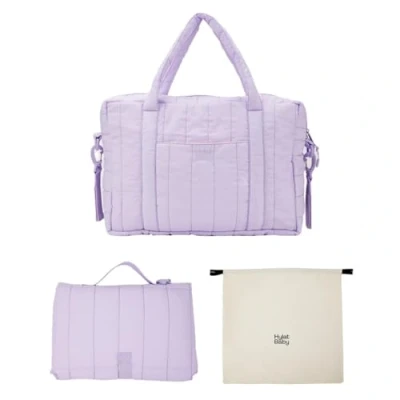 Image of Hylat baby Diaper bag with changing pad and cotton modern for diapers items ideal on the go Violet