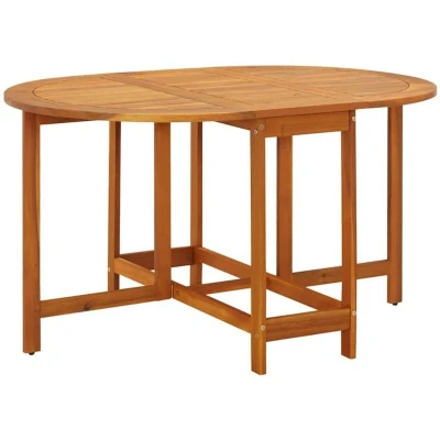 Image of vidaXL Garden Table 130x90x72 cm Solid Acacia Wood
