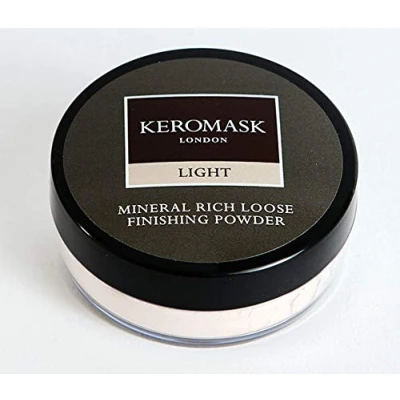 Image of Keromask Mineral Rich Loose Finishing Powder in Shade LIGHT to Set Foundation and Camouflage Makeup, 20g