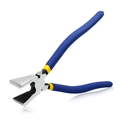Image of SPEEDWOX Glass Pliers Flat Jaws 8 Inches Breaking Stained Tool Durable Mosaics Heavy Duty for Tile Work