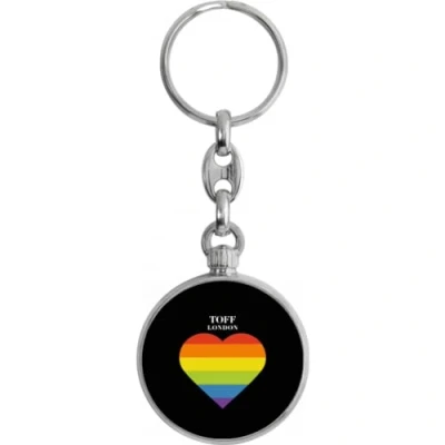 Image of Toff London Pride Rainbow Heart Keyring