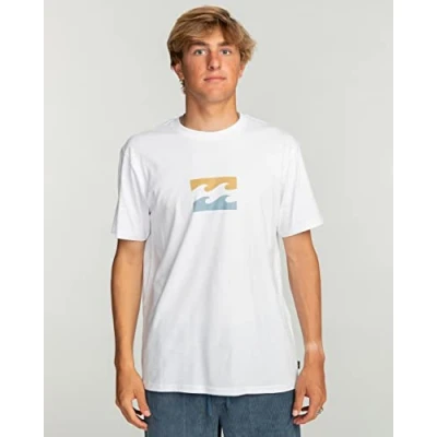 Image of Billabong TEAM WAVE TEES Unisex Print Tshirt for kids, Size: 8y, Wht