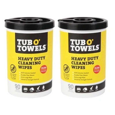 Image of Tub O Towels Heavy Duty Multi Surface Cleaning Wipes, Citrus, 25cm X 30cm, 2 Count