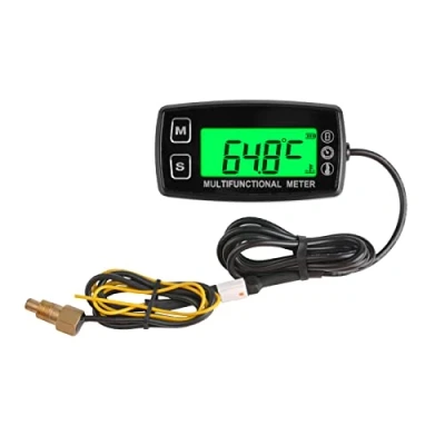 Image of Yooreal Digital Hour Meter Tachometer Water Temperature Gauge Meter,Gasoline Engine RPM Gauge,Waterproof For Lawn Mower Tractor Generator Compressor Outboards Motor Marine Snowmobile etc