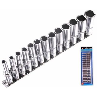 Image of Blue Spot Tools 13 Piece 3/8&quot; Metric Deep Socket Set (6 19MM)