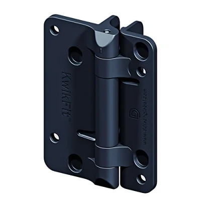Image of D&amp;D KFP KwikFit Plain Pivoting Hinges, Black