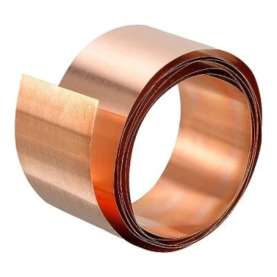 Image of uxcell Copper Sheet Roll, Metal Foil Plate 1000mm x 25mm 0.3mm