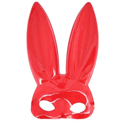 Image of Pohotobooth Props Ltd Red Bunny Girl Masquerade Mask with Ears