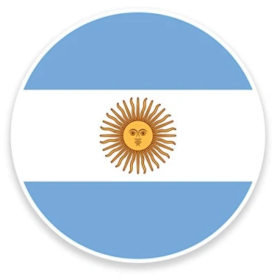 Image of 2 x 10cm Argentina Flag Vinyl Sticker Decal Laptop Car Luggage Travel Tag #9060 (10cm Wide High)