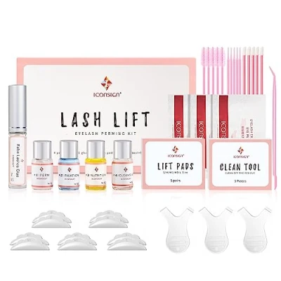 Image of ICONSIGN Lash Lifting Kit Eyelash Perm Upgraded Version Curling, Effective Economical with Whole Tools, Semi Permanent Curling Perming Wave Suitable For Salon