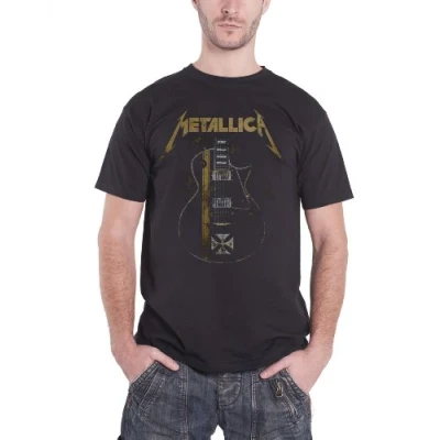 Image of Probity Men&#039;s Metallica Hetfield Iron Cross Short Sleeve T Shirt, Black, Medium