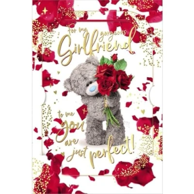 Image of Me To You Tatty Teddy Gorgeous Girlfriend 3D Keepsake Hololgraphic Birthday Greeting Card