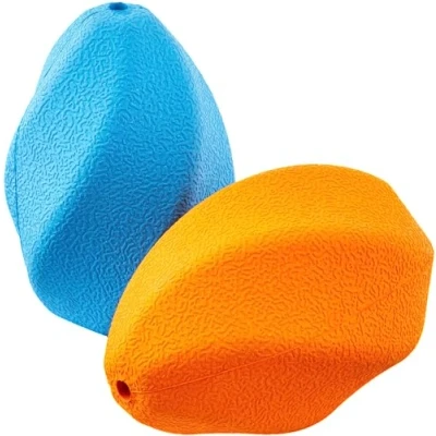 Image of Amazon Basics Dog Toys, Puppy Toys of Treat Dispensing, Pack 2, Large, Blue and Orange