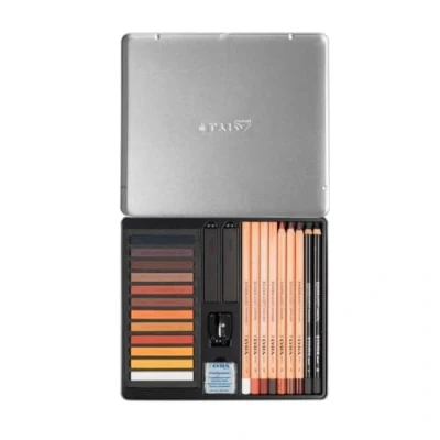 Image of LYRA Fine Art Sketching Set, 11 Brown Tones Pencils &amp; Pastels, Ideal for Professionals Students
