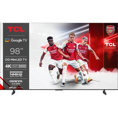 Image of TCL 98C805K 98 inch QLED Mini LED, 4K HDR Premium 1300nits, Smart TV Powered by Google (Dolby Vision &amp; Atmos, Onkyo 2.0 sound system​, 144Hz Motion Clarity Pro, Hands Free Voice Control)