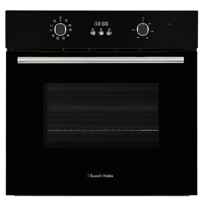 Image of Russell Hobbs Electric Oven 70L 60cm Wide Built In Multifunctional Fan Easy Clean Interior Black RHEO7005B