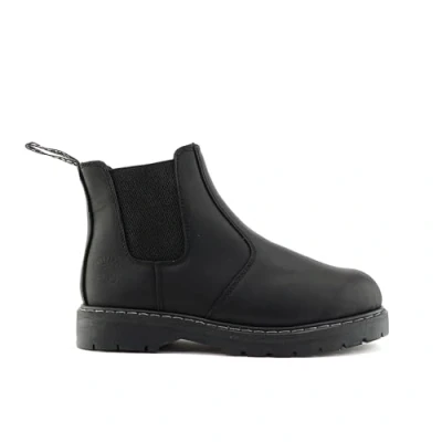 Image of Grinders Unisex Black Chelsea ACS Leather Ankle Slip On Boots