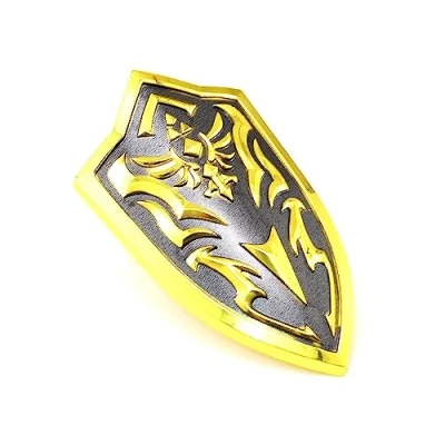Image of Hanaiette 1pc Shield Sword Spear Model Keychain with Display Stand (style 12)