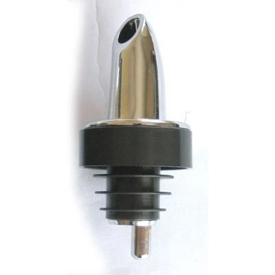 Image of 12 x Free Flow Spirit Bar Pourer Fast, Chrome, with Collar Made in England