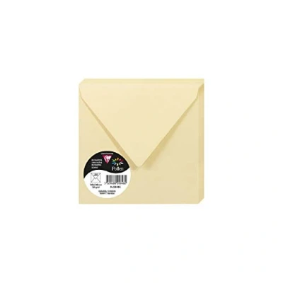 Image of Clairefontaine Ref 5848C Pollen Envelopes (Pack of 20) 140 x 140mm Sized, 120gsm Paper, Gummed Seal, Inkjet &amp; Laser Printer Compatible, Acid Free Tawny