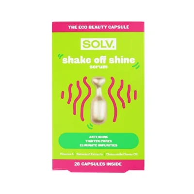 Image of SOLV Shake off shine Serum 28 capsules. Anti shine, Tightens pores, Eliminates impurities