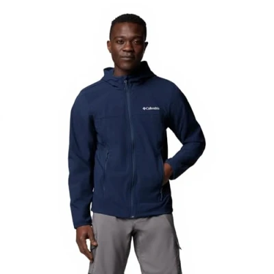 Image of Columbia Men&#039;s Heather Canyon 2 Hooded Jacket, Softshell Collegiate Navy, XXL