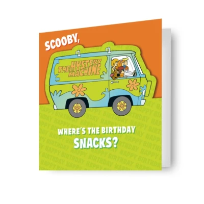 Image of WARNER BROS SCOOBY DOO BIRTHDAY CARD &#039;WHERE&#039;S THE SNACKS?&#039;