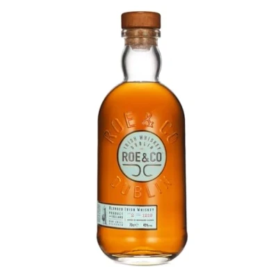 Image of Roe &amp; Co Blended Irish Whiskey 45% vol 70cl Premium Whisky Blend of Malt Grain Whiskies Deep Texture Flavour Enjoy in Drinks Notes Vanilla Toffee Fruit