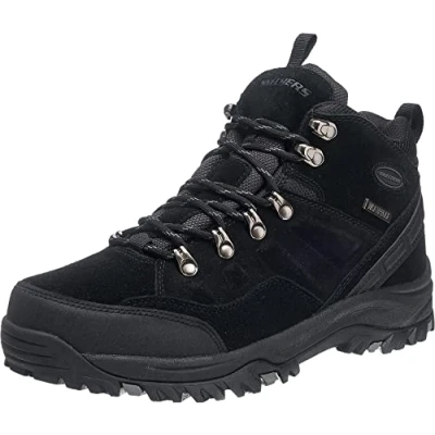 Image of Skechers Men&#039;s Relment Pelmo Hiking Boot, Black Suede, 8 UK