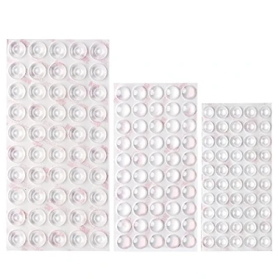 Image of Shintop 150 Pieces Furniture Bumpers, Clear Adhesive Buffer Pads Noise Dampening for Doors Cabinets Drawers (3 Sizes)