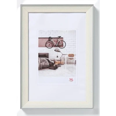 Image of walther Design Picture Frame Cream 20 x 30 cm with Silver Outer Edge, Bohemian EN030C