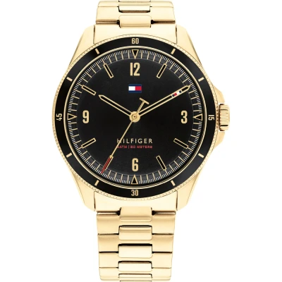 Image of Tommy Hilfiger Analogue Quartz Watch for Men with Gold Colored Stainless Steel Bracelet 1791903