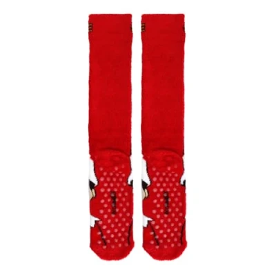 Image of We Got Character Limited Elf on the Shelf Red Christmas Socks Non Slip Holiday #Believe Size 4 7 Festive (UK, Numeric, 8, 11, Regular, Red)