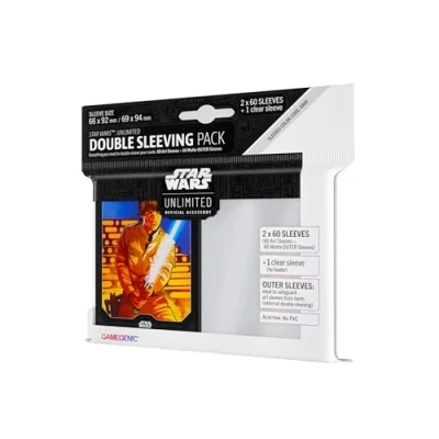 Image of Gamegenic Star Wars Unlimited Double Sleeving Pack Luke Skywalker Trading Card Accessory