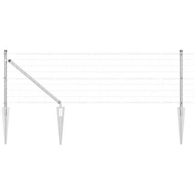 Image of vidaXL Euro Fence with 7 Spike Posts 0.6x10 m Galvanised Steel