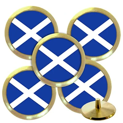 Image of Best Impressions Personalised Solid Brass Golf Ball Markers (Scotland Flag)