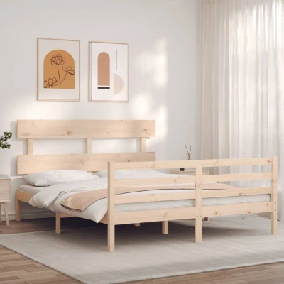 Image of vidaXL Bed Frame without Mattress 160x200 cm Solid Wood