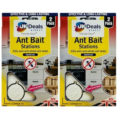 Image of UKDD® Zero IN Dual Action Ant Bait Station Stopper (2 PACK (4 Station))