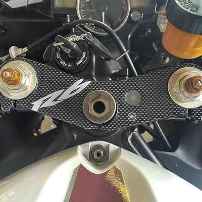 Image of labelbike 3D Resin Sticker Decoration and Protection of Motorcycle Fork Plate compatible with YAMAHA R6 2006 2016