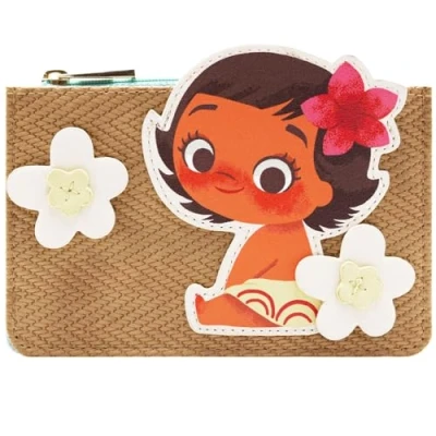 Image of Animation Moana The Heart of Te Fiti Floral Purse Card Holder ID &amp; Wallet, Brown