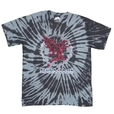 Image of Paradiso Clothing Black Sabbath RED Henry Unisex TIE DYE Print Tshirt, Size: Large,