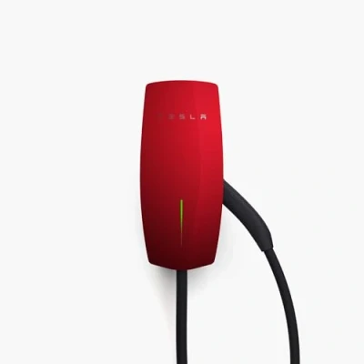 Image of TESLA Wall Connector Color Matched Faceplate Red