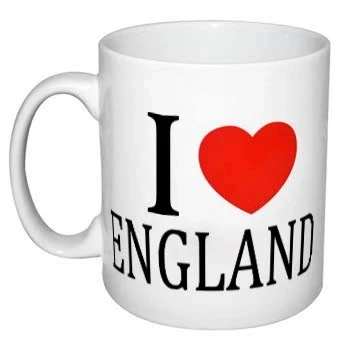 Image of EC C612 I Love England Mug, Ceramic