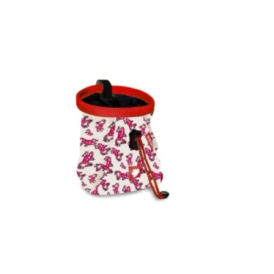Image of Ocun Lucky Kid + Pink Belt Practical and Colourful Children&#039;s Chalk Bag, One Size, Frog