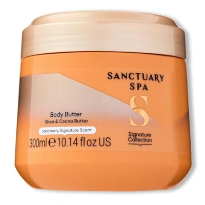 Image of Sanctuary Spa Body Butter Women, No Mineral Oil, Cruelty Free &amp; Vegan Cocoa Shea Moisturiser, 300ml
